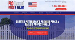 Desktop Screenshot of profenceandrailing.com